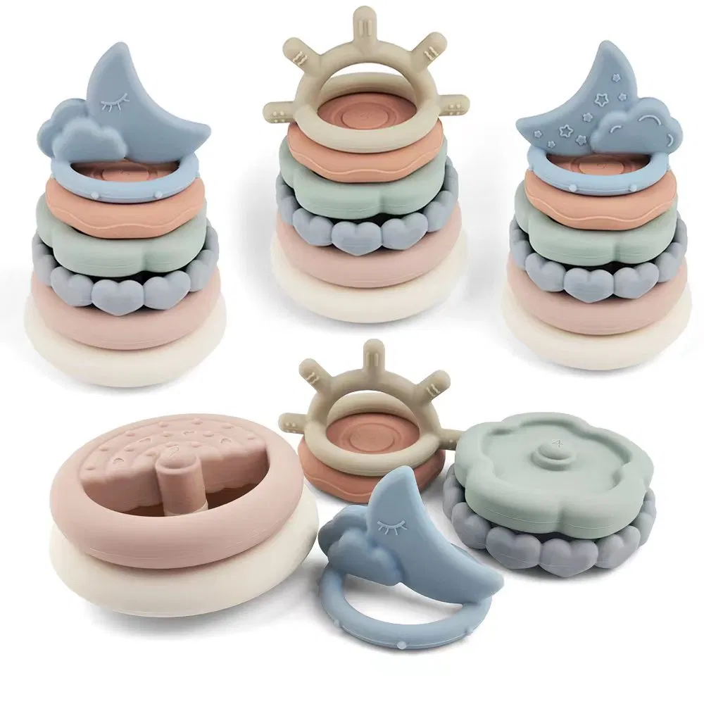 Jogo de empilhar silicone ecológico
