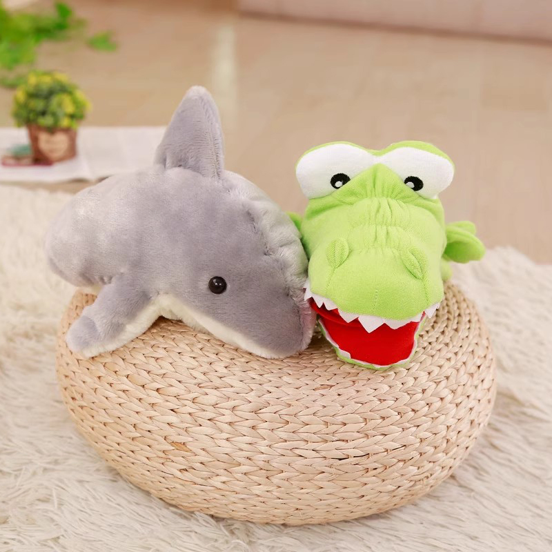 Bonecos de Tubarão para Bebês, Fantoches de Mão, Animais Marinhos Interativos, Brinquedos para Crianças