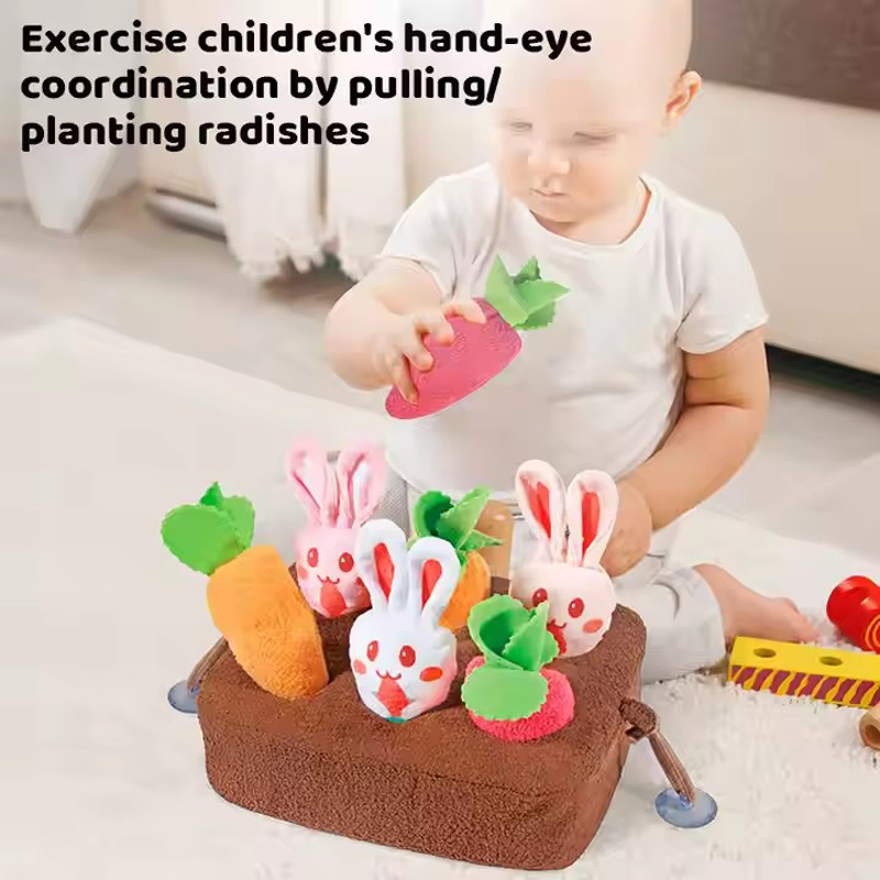 Brinquedo Interativo Educativo Atacado para Bebê, Carrotinha de Pelúcia Macia para Puxar
