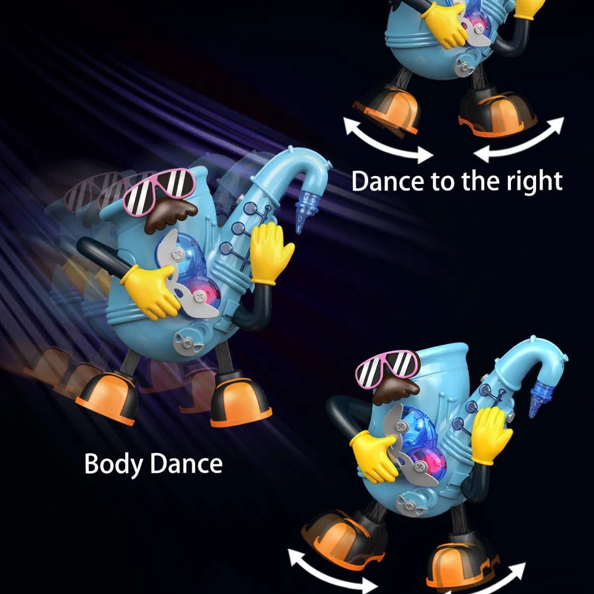 Brinquedo de Tambor Elétrico Dançante AiJH para Crianças, Animal Cartoon Andante com Som e Luz, Brinquedo Musical Interativo para Bebês