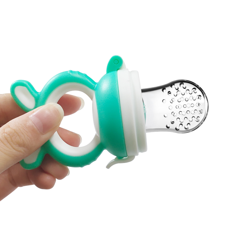 Venda Quente Alimentador de Frutas de Silicone para Bebês Novos Brinquedos de Mordida Dupla para 0-12 Meses