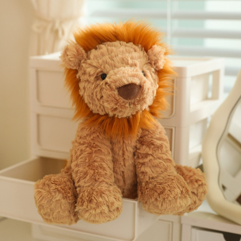 Preço de Atacado Pelúcia Personalizada para Crianças Bebês Brinquedos de Animais com Design Customizado Super Macio Fofinho Pelúcia Longa e Cuddly Leão Fábrica
