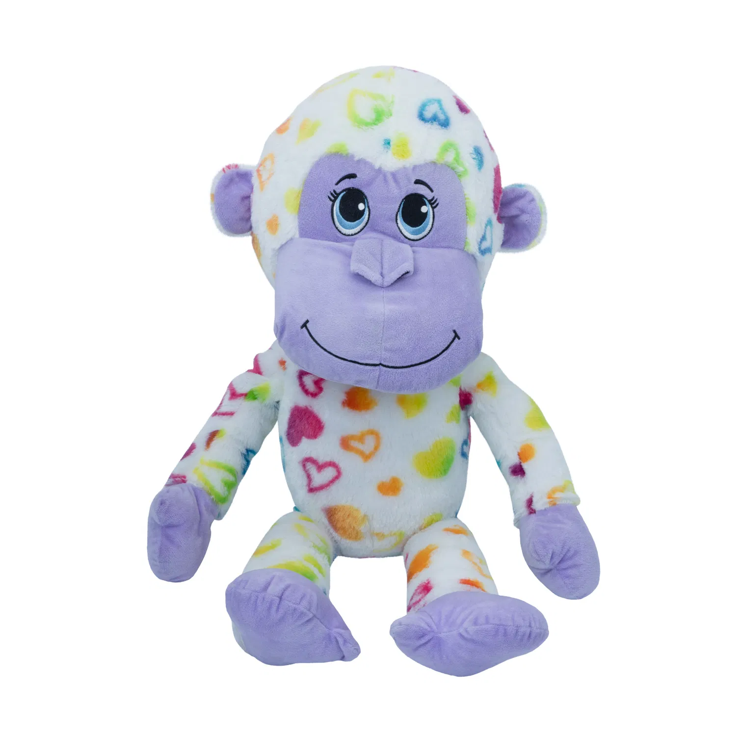 Peluche macio bebé brinquedo de brincar, o macaco bonito arco-íris