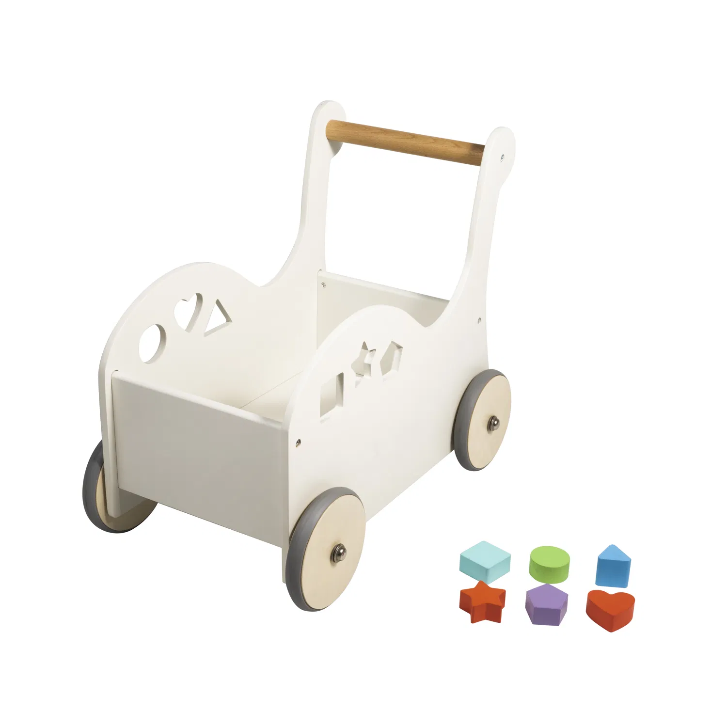 Brinquedo sensorial interativo de madeira para bebês com xilofone