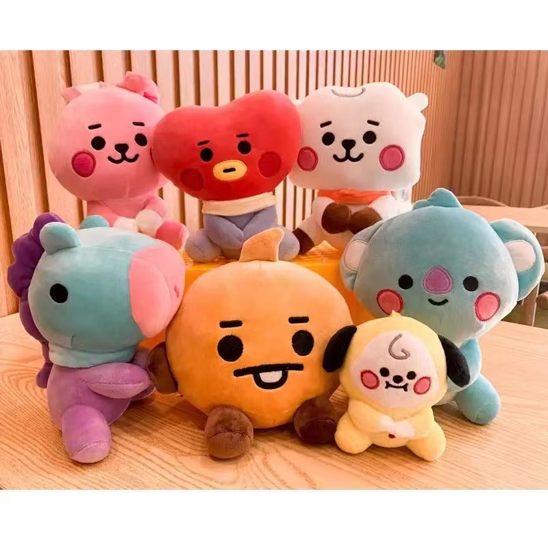 Bt21 Boneco de Pelúcia Kawaii Kpop Boneco de Pelúcia Animais de Pelúcia Boneco de Pelúcia Bangtan Boys Brinquedo de Cartoon Fofo Chaveiro de Pelúcia Presente para Crianças Brinquedos para Bebês