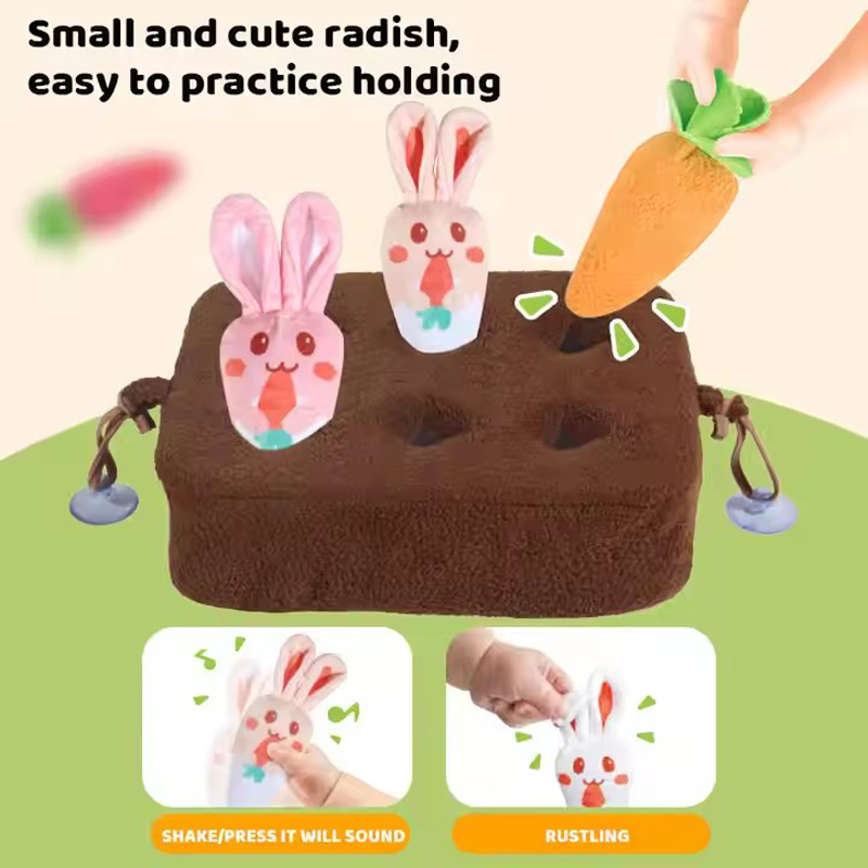 Brinquedo Interativo Educativo Atacado para Bebê, Carrotinha de Pelúcia Macia para Puxar