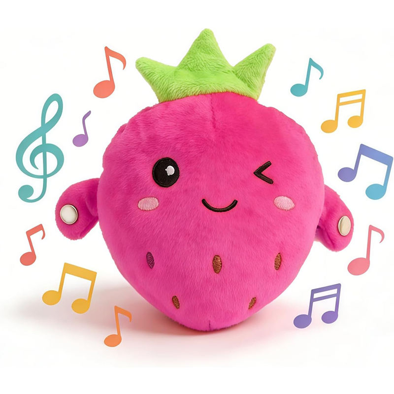 Brinquedo de pelúcia musical interativo personalizado para bebês com sons, atividade sensorial, aprendizado, brinquedo educativo, presentes para Natal e aniversário