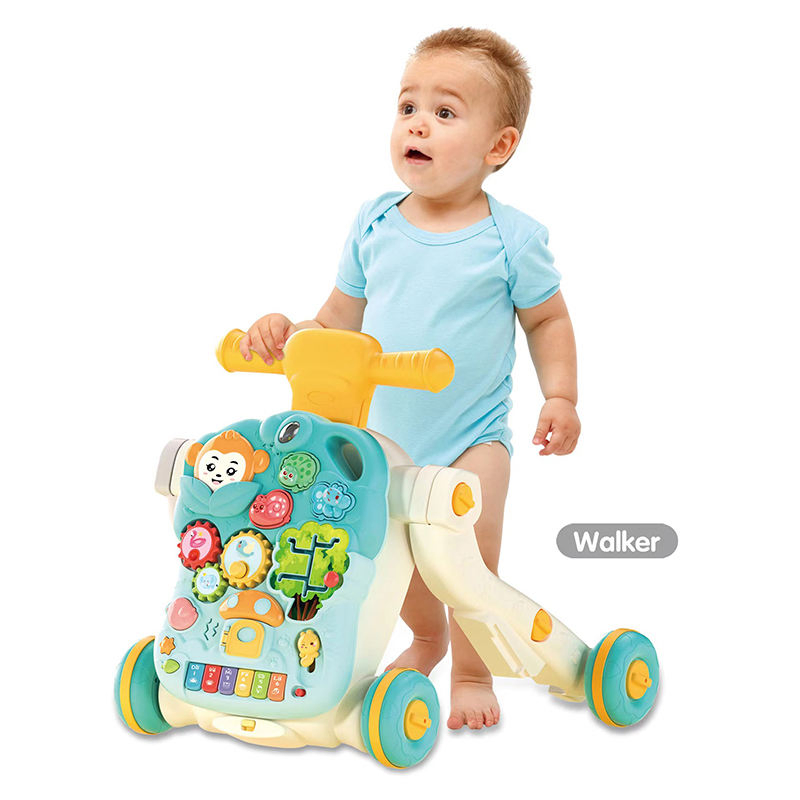 Brinquedos para Bebês 2 em 1 Carro de Atividade Mesa de Aprendizagem Andador para Bebês