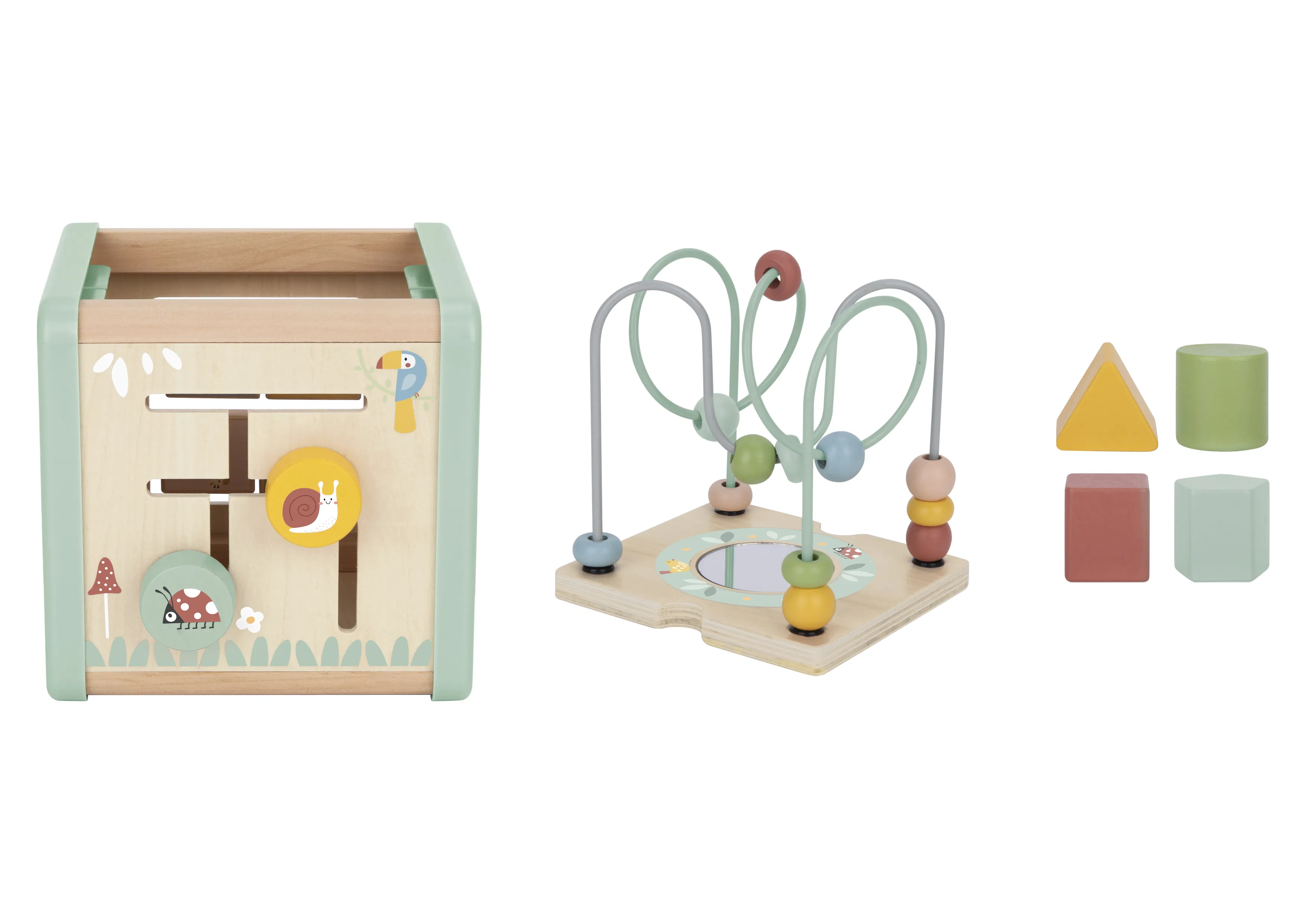 Cubo de Atividades Montessori com Contas Brinquedos Educativos para Bebês Jogo Multifuncional