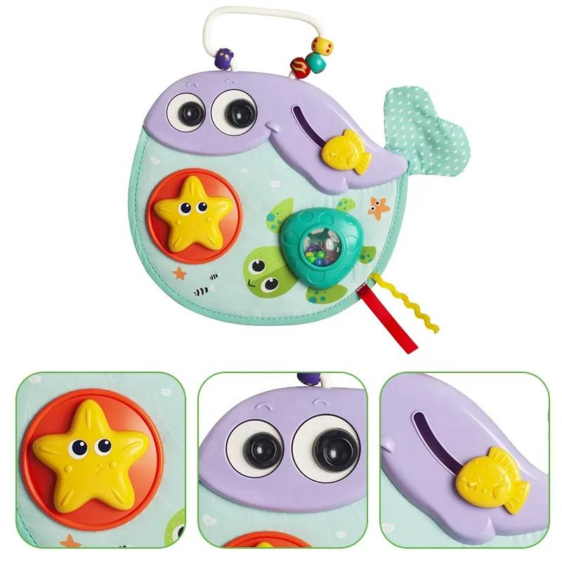 Centro de Atividades de Jogo de Baleia Samtoycn Montessori Brinquedos Sensoriais para Aprendizagem de Habilidades Motoras Brinquedos para Bebês Brinquedo Educativo Brinquedo de Plástico