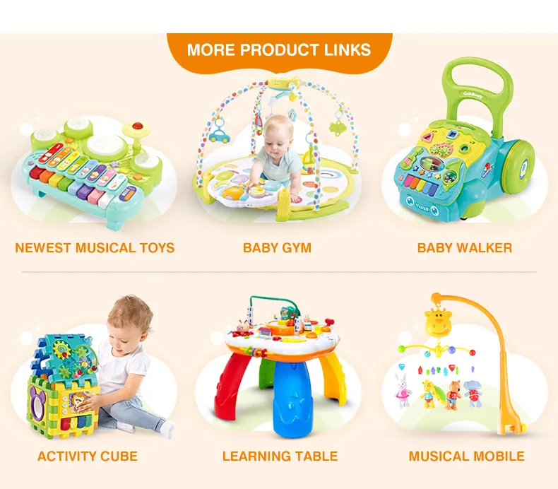 Mobile Musical de Berço Operado por Bateria para Bebês com Brinquedos Pendurados