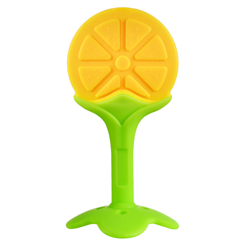 Novo Chegada Brinquedo de Dentição em Silicone de Grau Alimentar em Forma de Fruta Sensório Livre de BPA Brinquedos de Dentição Macios para Bebês