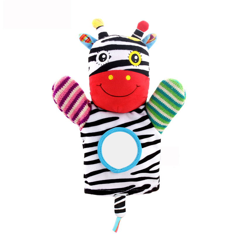 Brinquedo Interativo de Boneco de Bebê com Textura Crocante e Pequeno Espelho