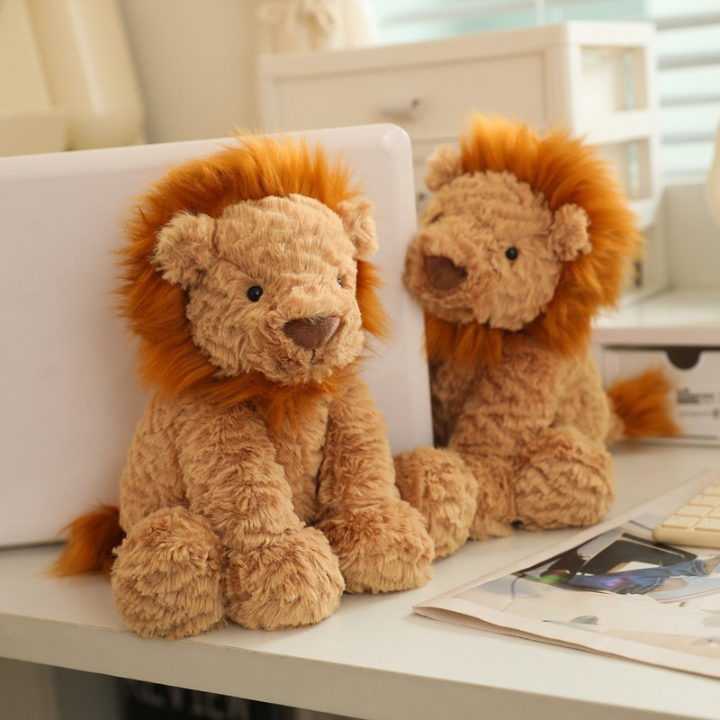 Preço de Atacado Pelúcia Personalizada para Crianças Bebês Brinquedos de Animais com Design Customizado Super Macio Fofinho Pelúcia Longa e Cuddly Leão Fábrica