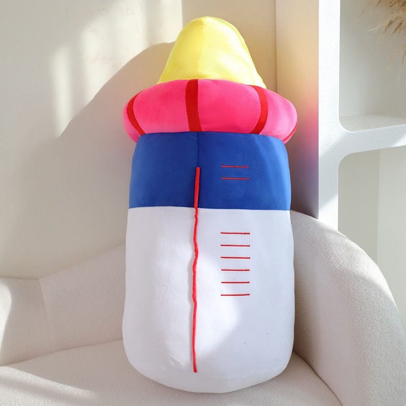 Preço de Atacado Presentes Personalizados para Bebês e Crianças Aniversário Design Personalizado Animais de Pelúcia Super Macios Brinquedos Engraçados Almofada de Garrafa de Leite Fábrica de Almofadas de Pelúcia