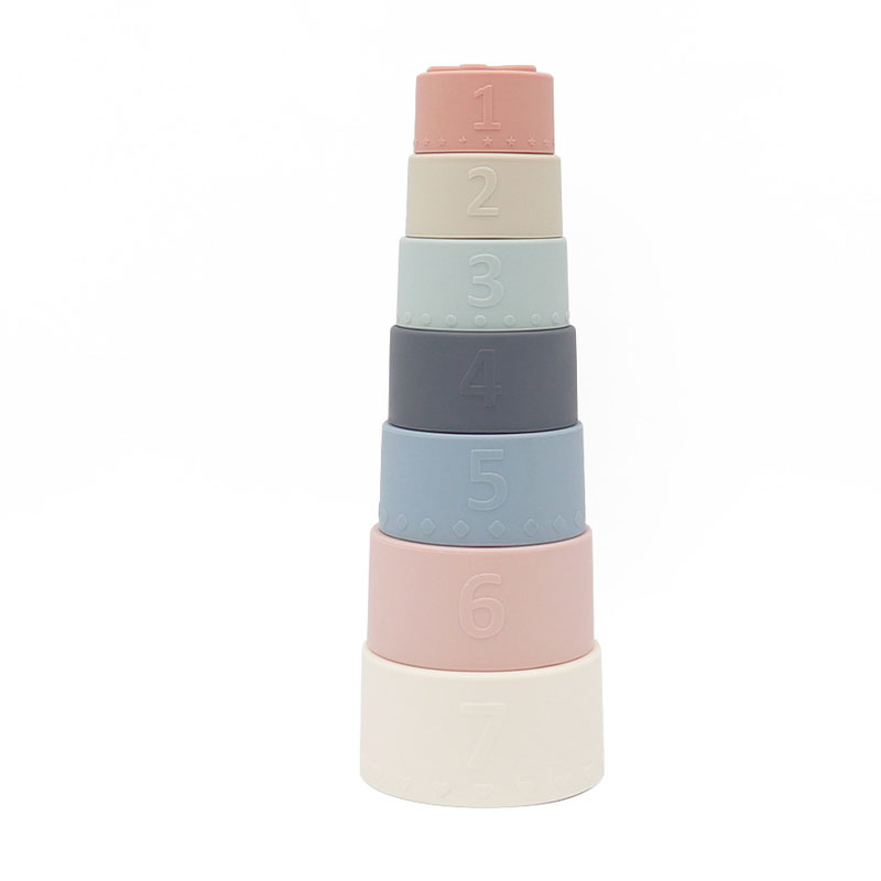 Brinquedo de silicone para bebês inspirado na Montessori e livre de BPA para crianças pequenas