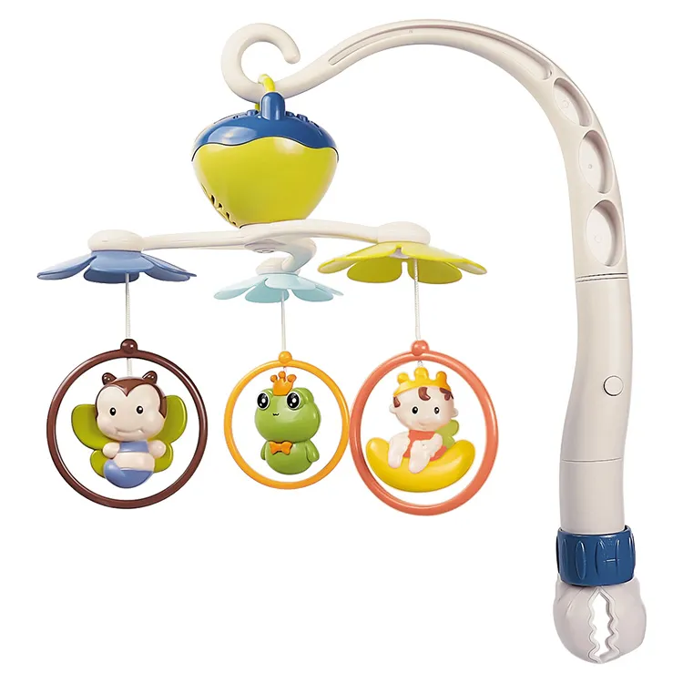 Mobile Musical de Berço Operado por Bateria para Bebês com Brinquedos Pendurados