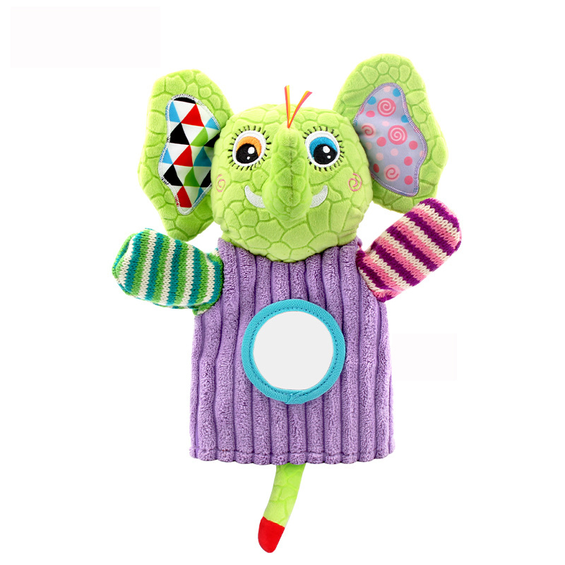 Brinquedo Interativo de Boneco de Bebê com Textura Crocante e Pequeno Espelho