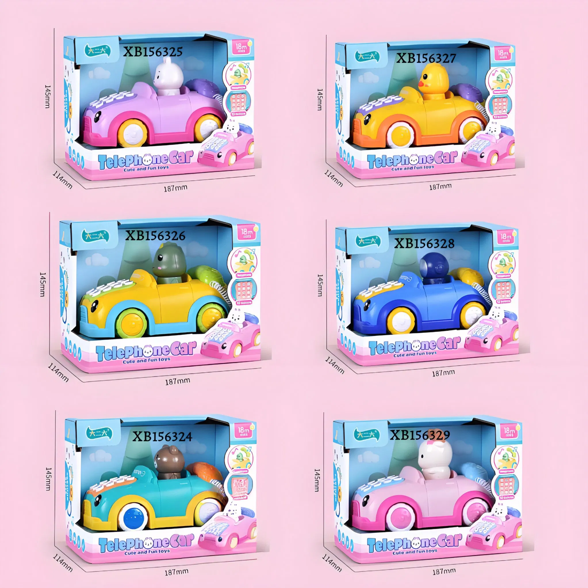 Brinquedo Interativo de Música e Luz para Bebês Xinbo, Carro de Plástico para Crianças, Presente de Educação Infantil para Pais e Filhos, Brinquedo de Telefone para Crianças