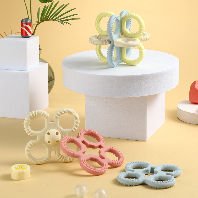 Brinquedos de Mordida de Silicone de Grau Alimentício para Bebês 3-6 6-12 12-18 Meses