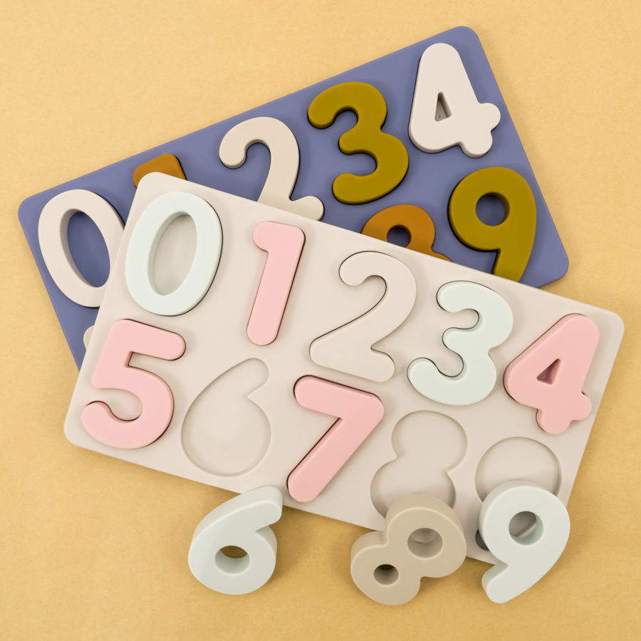 Quebra-cabeça de Silicone para Bebês Mapa Infantil Tabuleiro de Correspondência de Geometria Brinquedo Sensorial Educacional Personalizado