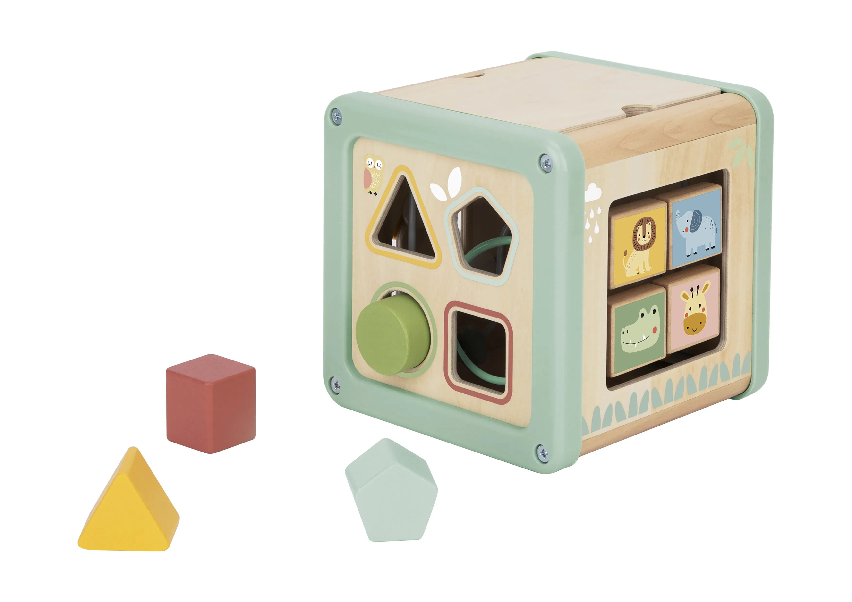 Cubo de Atividades Montessori com Contas Brinquedos Educativos para Bebês Jogo Multifuncional