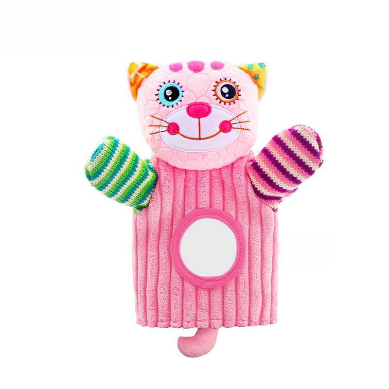 Brinquedo Interativo de Boneco de Bebê com Textura Crocante e Pequeno Espelho