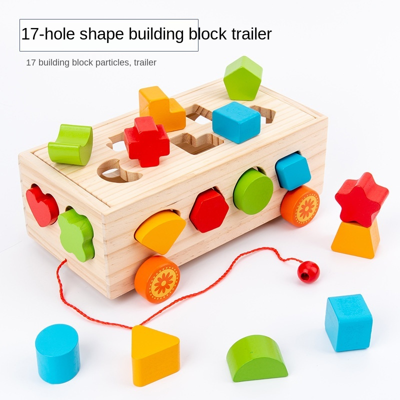 Brinquedo de Quebra-Cabeça de Madeira, Brinquedo de Blocos de Madeira para Bebês, Brinquedos Educacionais para Desenvolvimento na Educação Infantil