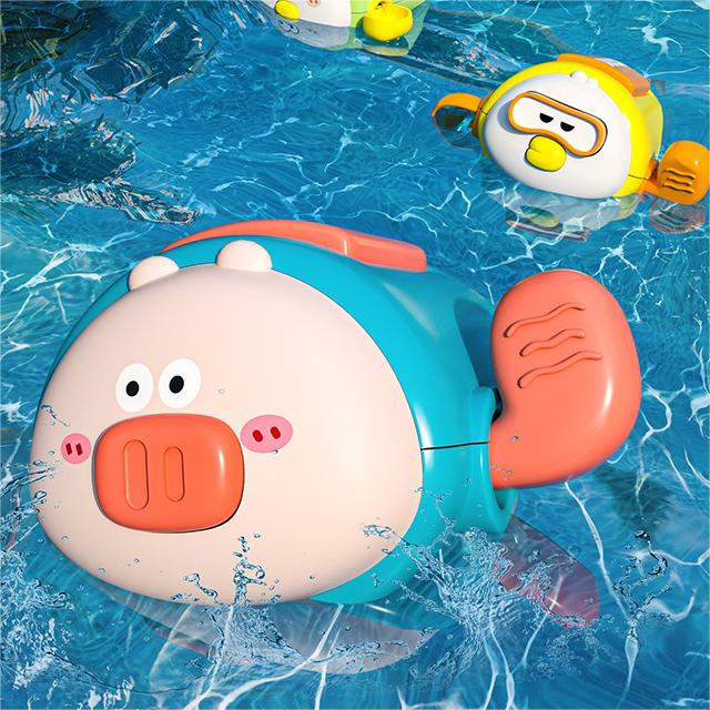 Brinquedo de banho para crianças, pato de verão, brinquedo de água com corda, barato e em forma de desenho animado
