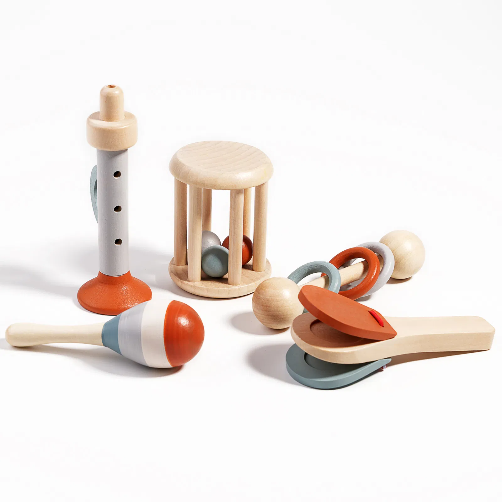 Novo Design Brinquedos de Madeira Natural Montessori para Bebês com Pegada