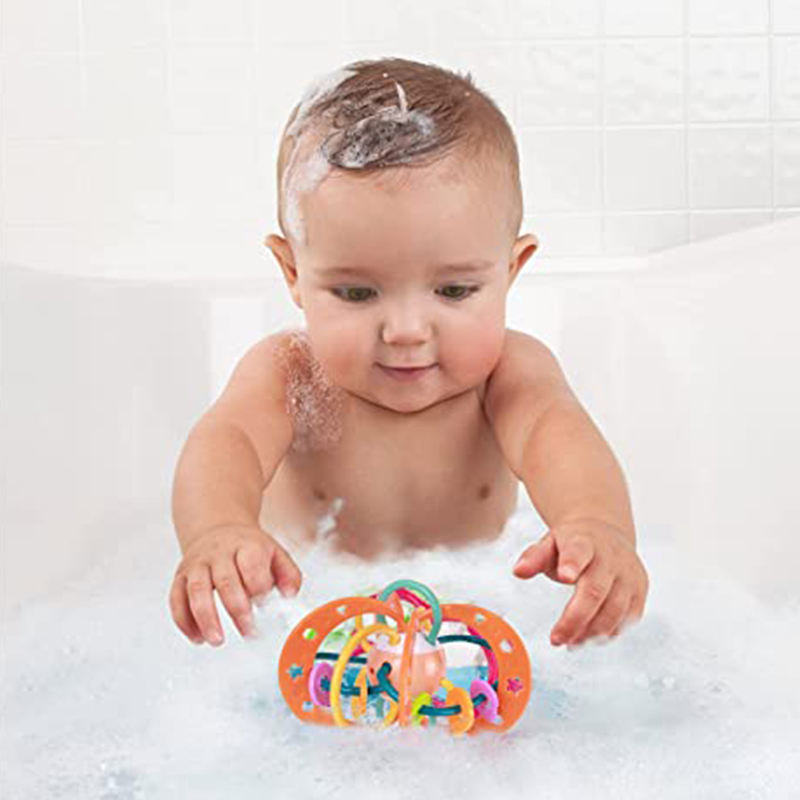 Sonajeros Bebê Livre de BPA Brinquedo Sensorial de Mordida para Bebê Chocalho Brinquedo Sensorial de Mordida Brinquedo de Atividade de Agarrar 0-6 Meses