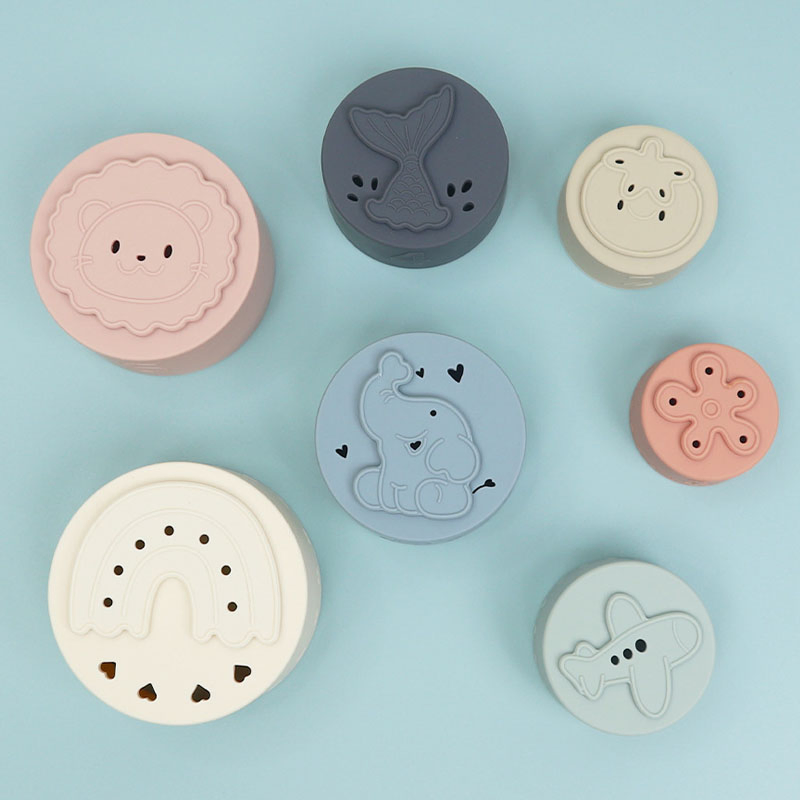 Brinquedo de silicone para bebês inspirado na Montessori e livre de BPA para crianças pequenas