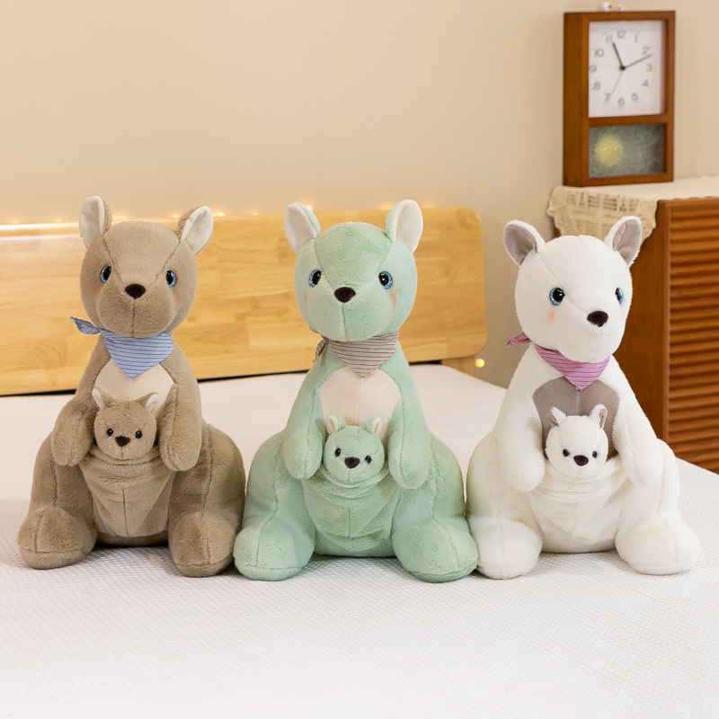 Preço de Atacado Pelúcia Personalizada Design Sob Medida Super Macio Animais Bonecos Brinquedos Crianças Bebês Infantes Fofo Adorável Cartoon Pelúcia Kanguru Fábrica