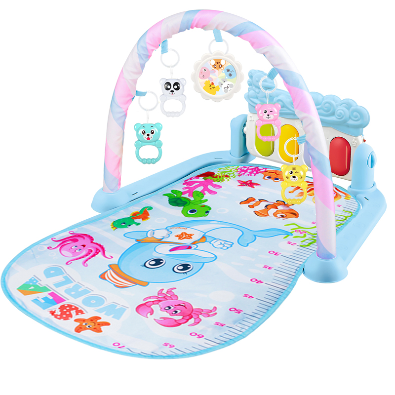 Centro de Atividades para Bebês AiJH Amigável com Teclas de Piano Musical 0 a 24 Meses Tapete de Brincar de Plástico Melhor Vendido Brinquedos de Piano