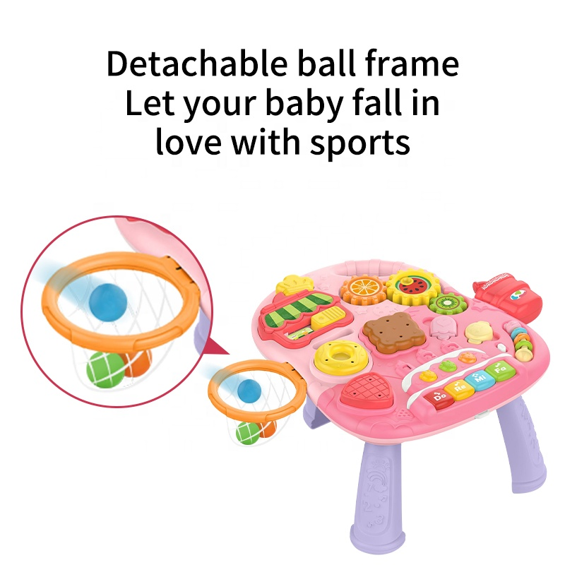 AiJH 4 em 1 Brinquedos Educativos Andadores para Bebês Sentar e Levantar com Luzes e Sons Centro de Atividades para Bebês Carrinho Andador Brinquedos para Meninos e Meninas