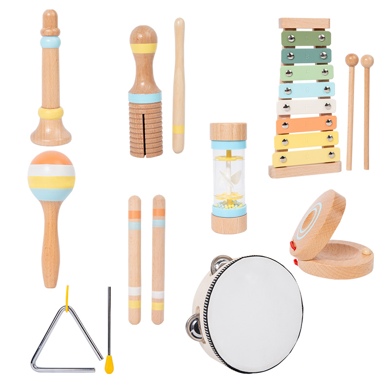 Fabricante Atacado Promoção Popular Artigos de Presente Bebê Novos Produtos Itens de Brincar para Crianças Instrumentos Musicais de Brincar Música Brinquedos Educativos de Madeira para Crianças