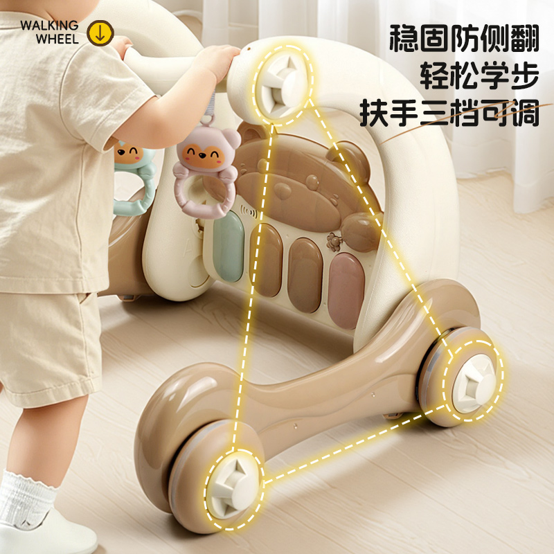 Nijia Alta Qualidade 2 em 1 Brinquedos Educativos Precoce Infantis Piano Rack &amp; Andador Centro de Atividades Tapete de Brincar Ginásio para Bebês Brinquedos para Bebês Pedal de Carrinho Fiddle Andador de Aprendizagem