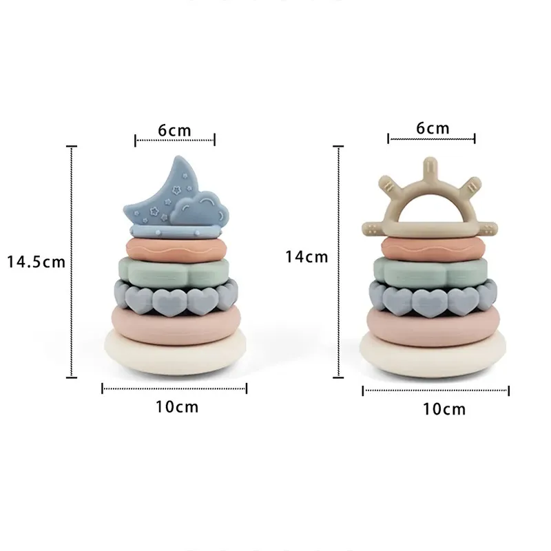 Brinquedo de empilhar de silicone