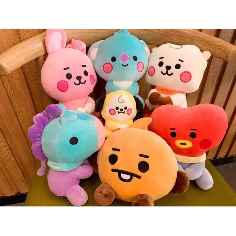 Bt21 Boneco de Pelúcia Kawaii Kpop Boneco de Pelúcia Animais de Pelúcia Boneco de Pelúcia Bangtan Boys Brinquedo de Cartoon Fofo Chaveiro de Pelúcia Presente para Crianças Brinquedos para Bebês