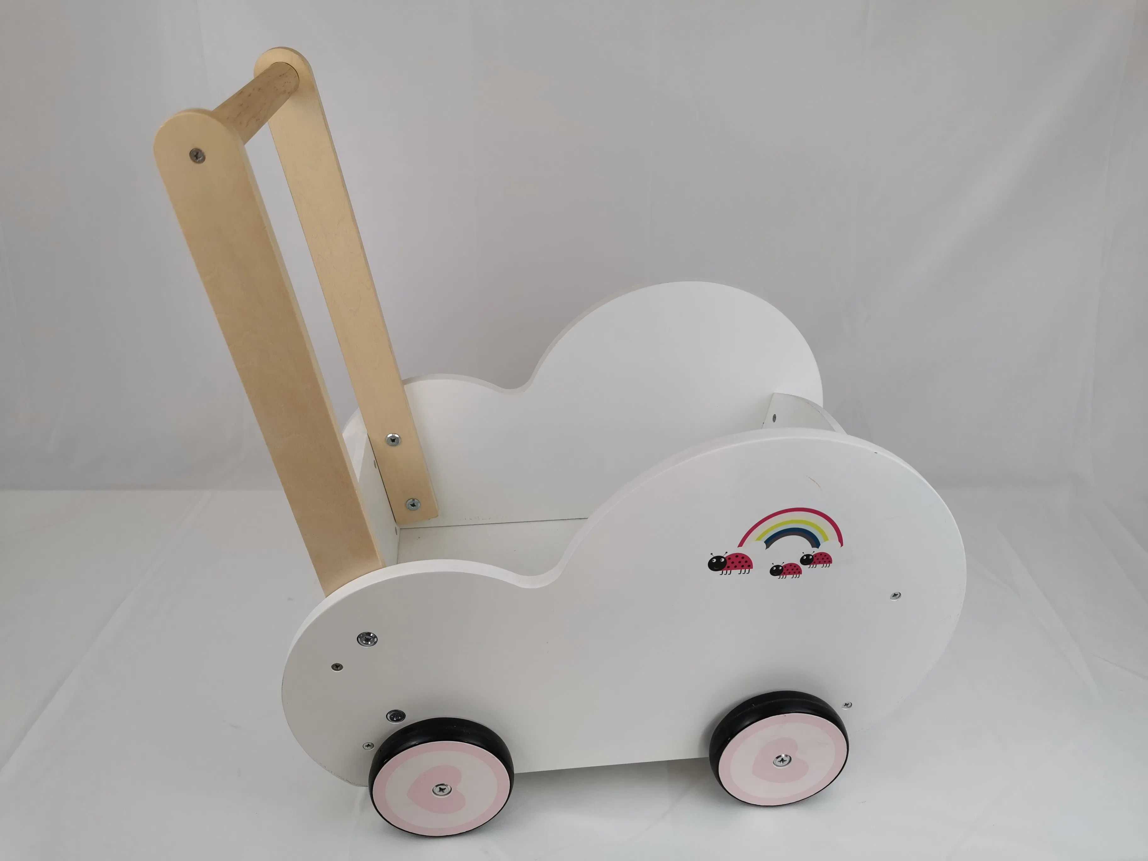 Brinquedos de empurrar de madeira de alta qualidade para bebês aprendendo a andar, brinquedos educativos para 12m+