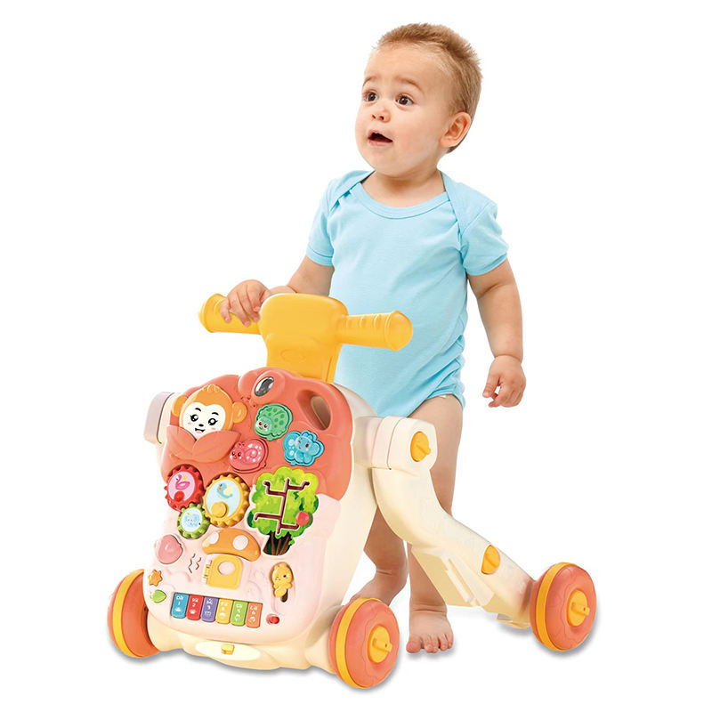 Brinquedos para Bebês 2 em 1 Carro de Atividade Mesa de Aprendizagem Andador para Bebês