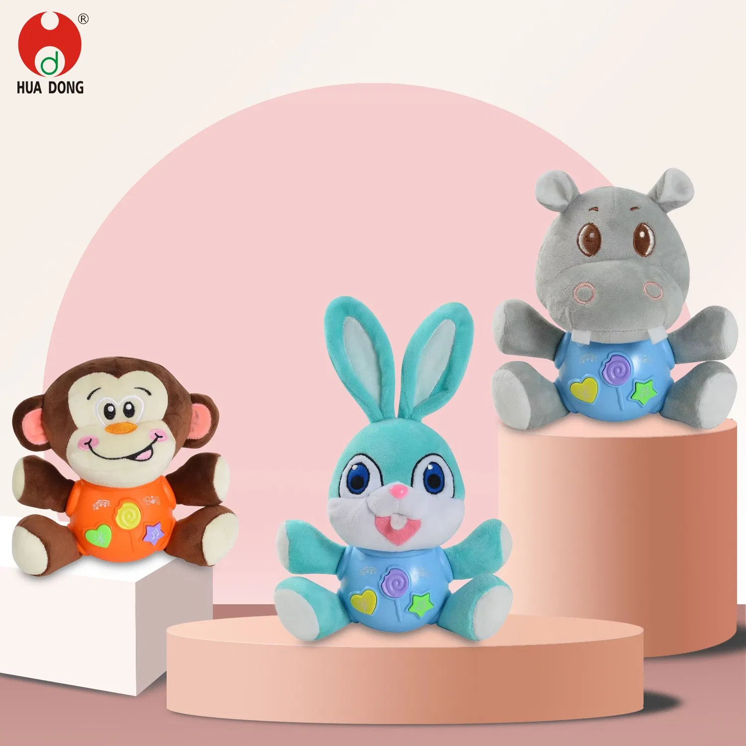 Venda Direta de Fábrica de Brinquedos de Pelúcia em Forma de Raposa Brinquedos para Bebês Brinquedo Engajador para Bebês Brinquedo de Relaxamento e Conforto Brinquedo Musical Elétrico para Bebês