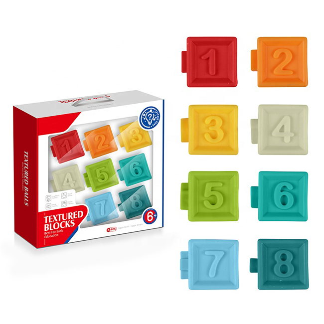 Conjunto de Brinquedos de Blocos de Montar para Bebês, Brinquedos Educativos Iniciais, Conjunto de Empilhamento Divertido, Brinquedos Macios de Silicone para Bebês