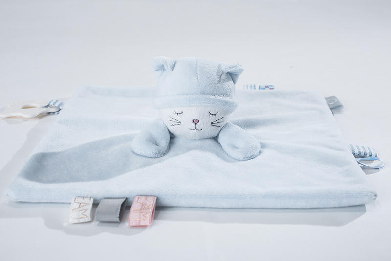 Mais recente Cobertor de Segurança de Pelúcia para Bebê Brinquedo de Animais Cobertor de Bebê de Pelúcia Doudou Bebê com Brinquedos