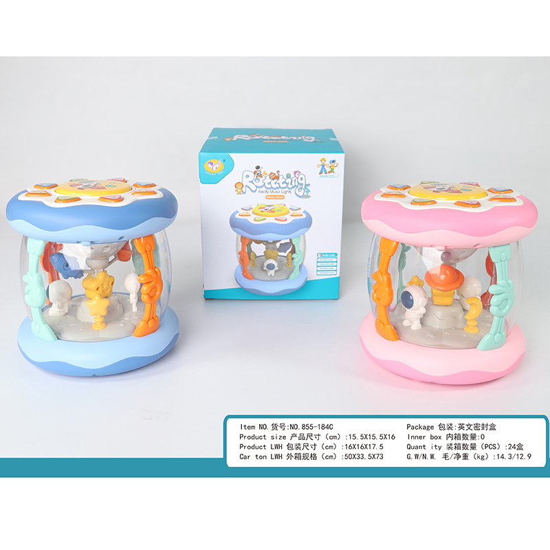 Brinquedo de Tambor Musical Interativo com Luzes do Oceano para Bebês