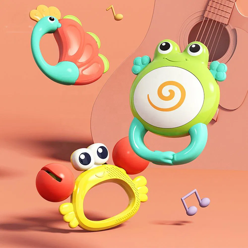 Venda Quente Chocalho de Animal Rattles Sensoriais para Bebês Chocalho de Mão Sinos Brinquedos de Dentição para Bebês