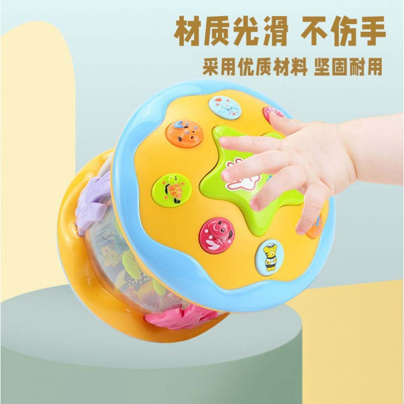 Brinquedo de Tambor Musical Interativo com Luzes do Oceano para Bebês