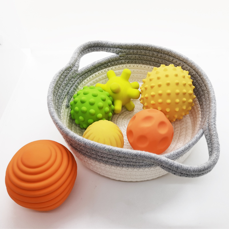 Bola Sensorial de Borracha Natural Brinquedos de Mordida de Grau Alimentar Brinquedo para Bebê