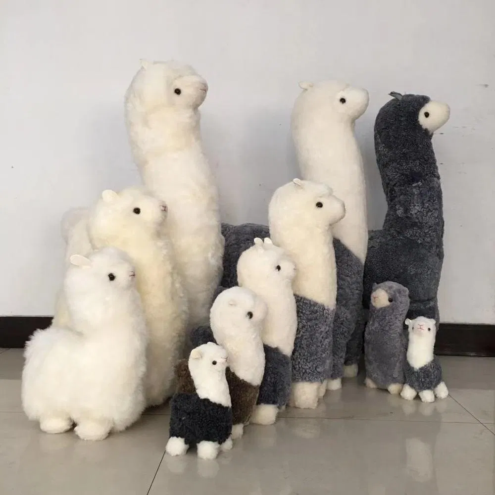 Animais de pelúcia personalizados de alpaca fofos e macios para bebês, presente de companhia