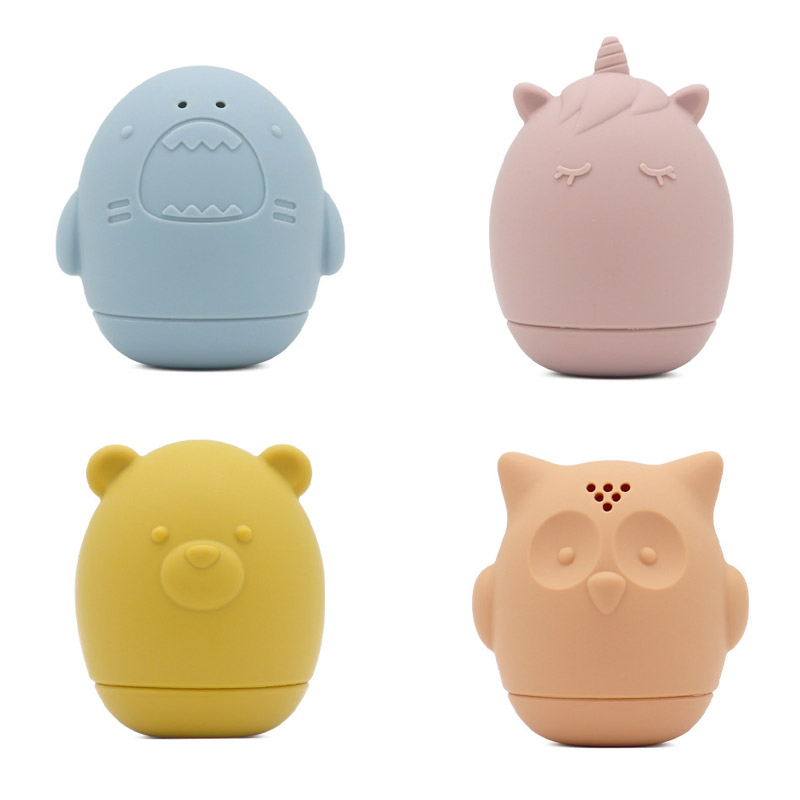 Brinquedos de Banho para Bebês em Silicone Não Tóxicos e Sem Mofo, Brinquedos de Banheira para Bebês a Partir de 6 Meses+